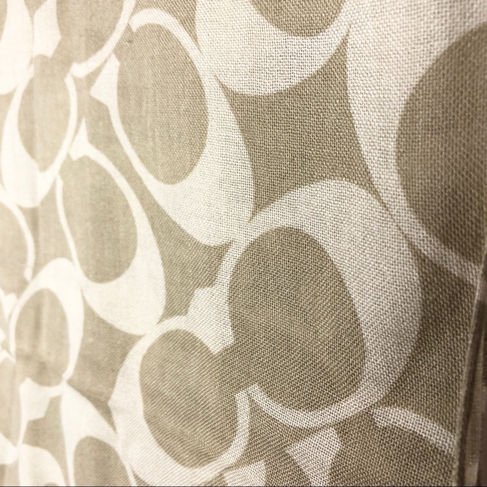 Coach Silk & Wool Signature Pattern C Tan & Cream… - image 4